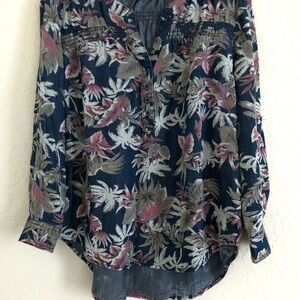 Intro. Navy Floral Blouse